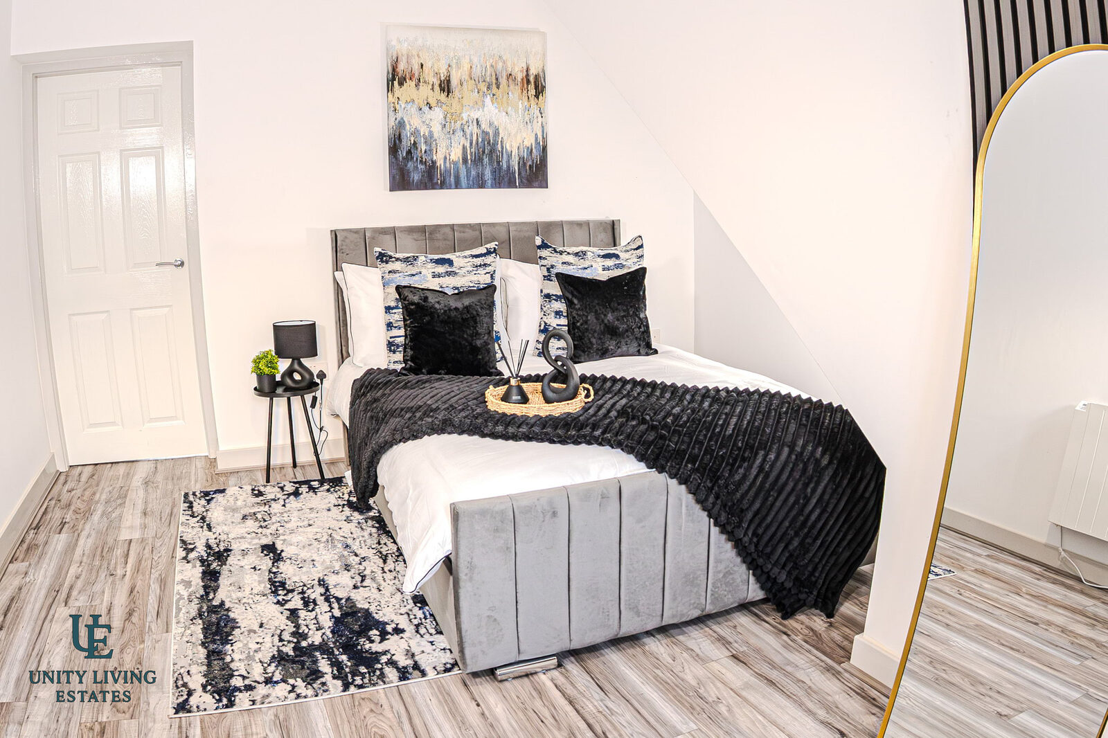 Luxury serviced apartment interior styled by Unity Living Estates